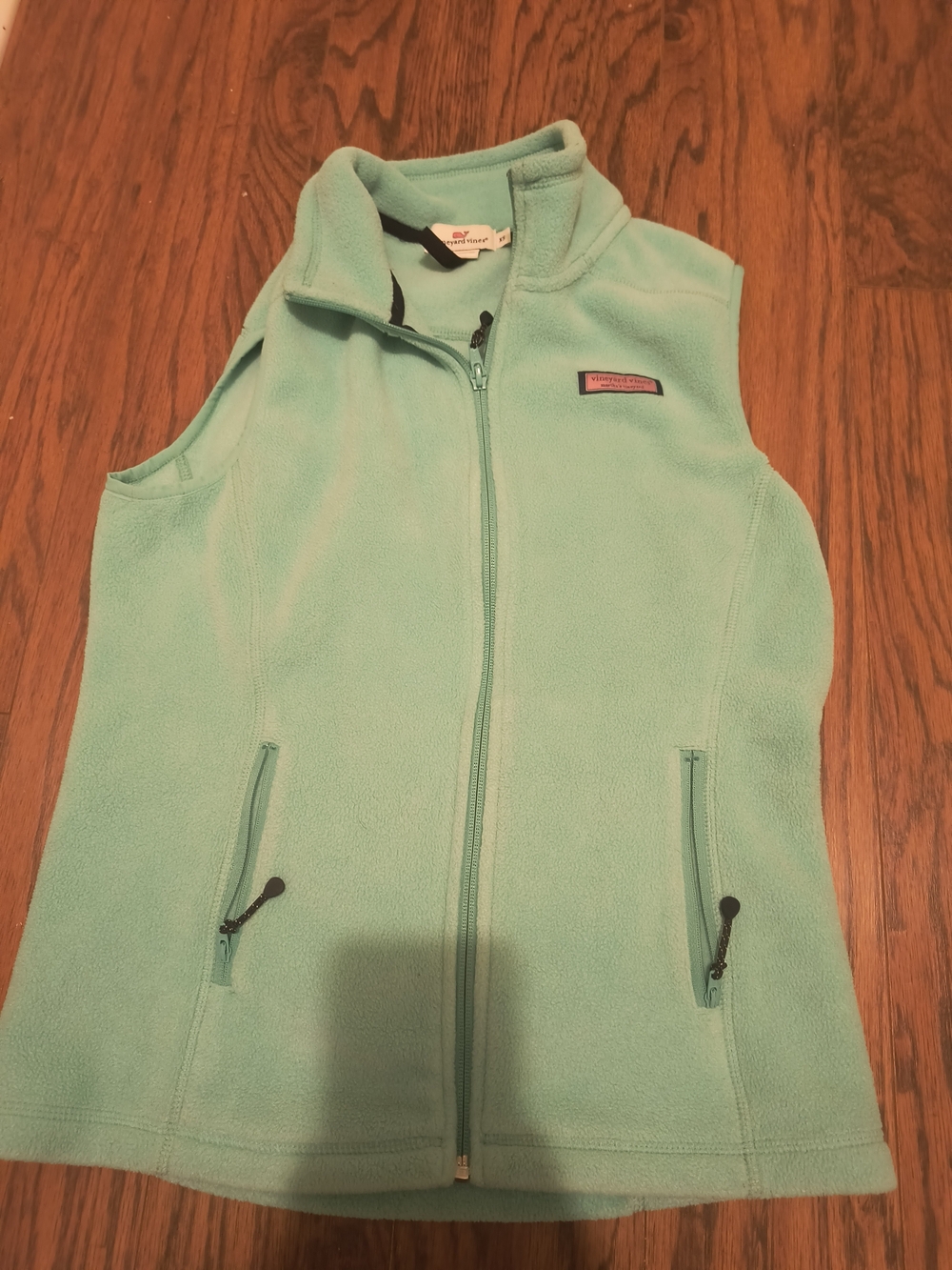 Vineyard Vines Mint Aqua Fleece Zip Vest